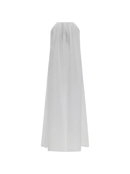 Rochie maxi Max Mara cu gât halter alb