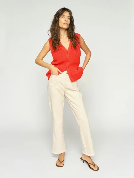 MOS MOSH Dżinsy MMAshley Blossom Kobiety biały|beżowy jednolity 26 białe