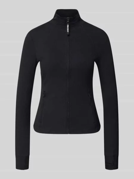 Bluza rozpinana o kroju slim fit z zapinanymi na błyskawiczny Review czarna