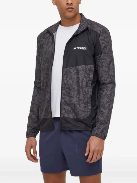 Sneakerși Adidas Terrex cu dungi plasă cu imagine negru