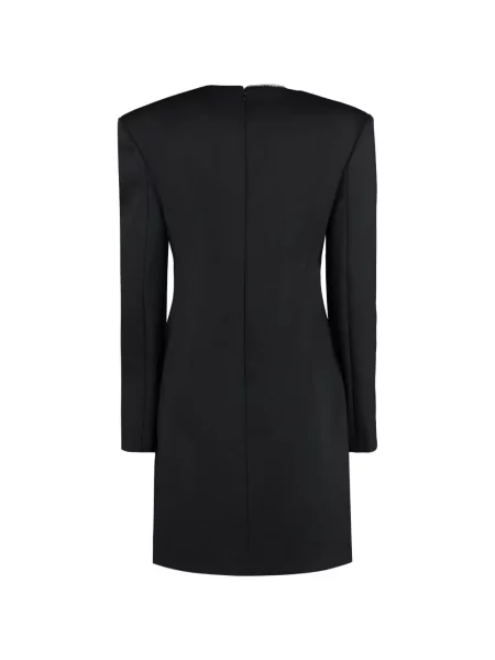 Rochie mini Genny cu decolteu în V negru