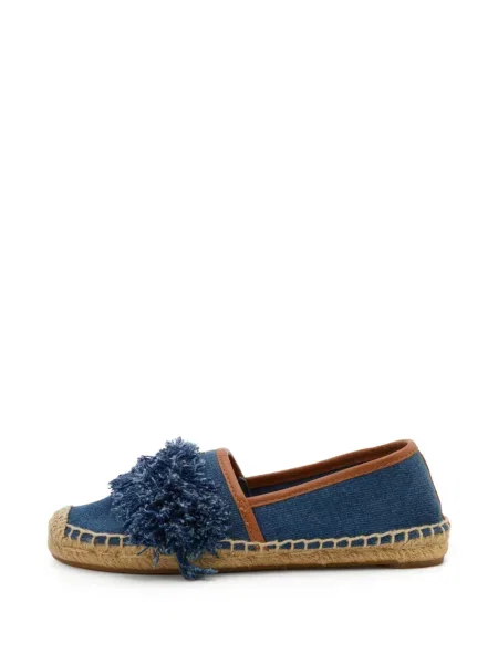Balerini Tory Burch cu franjuri albastru