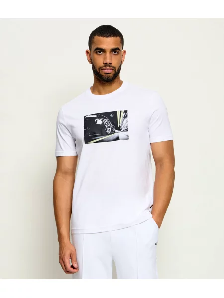BOSS ORANGE Tricou Te_Motors alb