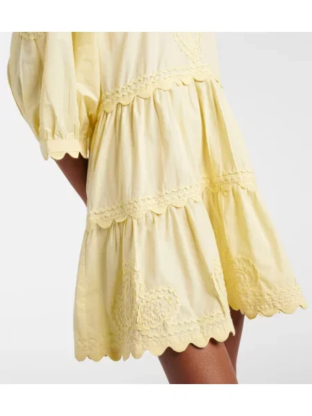 Rochie Juliet Dunn cu broderie galben