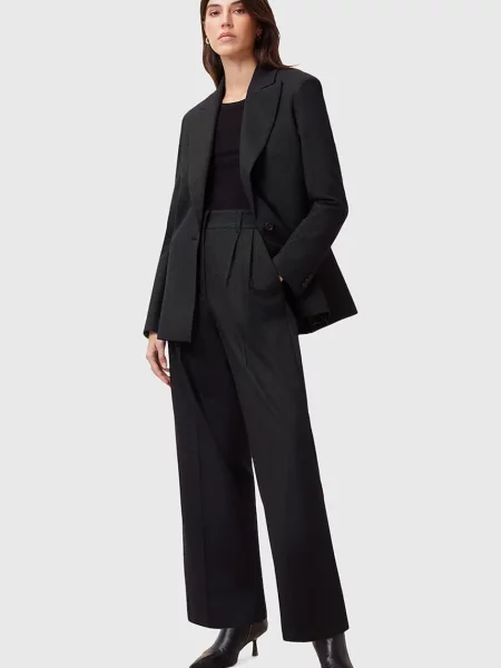 AllSaints pantaloni PINNIE femei lat high waist negru