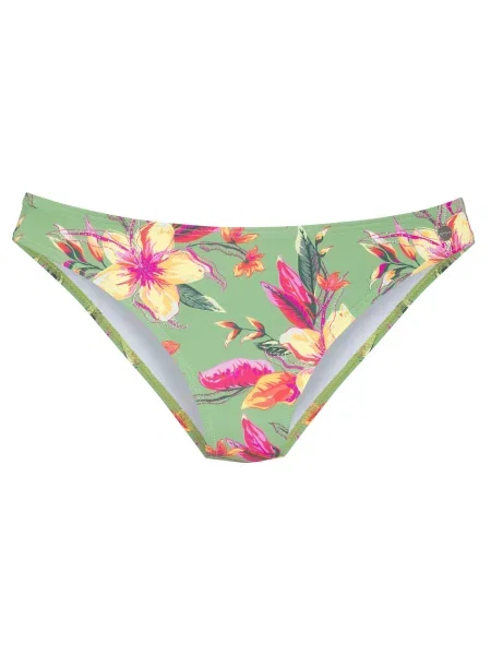 LASCANA Bikini hlačke rumena / svetlo zelena / fuksija rdeča