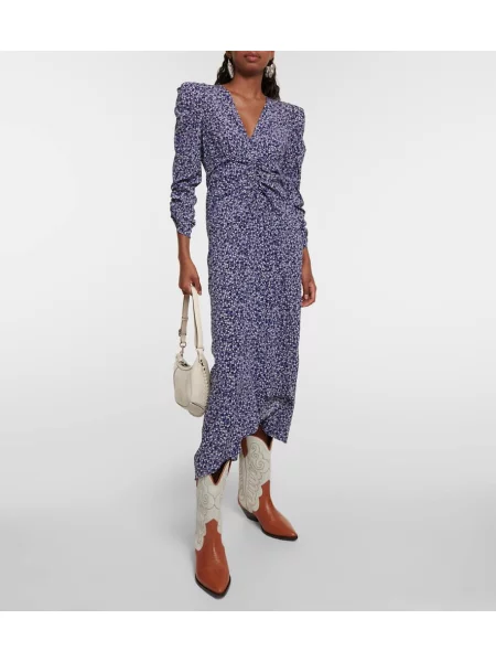 Botine Isabel Marant cu broderie din piele maro