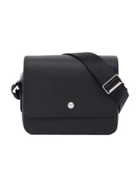 LACOSTE Geantă de umăr Lacoste Petit sac messenger Homme Langon Petit Piqué Noir' negru