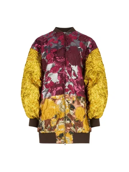 Wielobarwność kurtka bomber Nina Ricci żakardowy