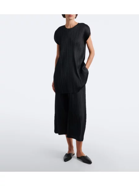 Pantaloni Pleats Please Issey Miyake negru
