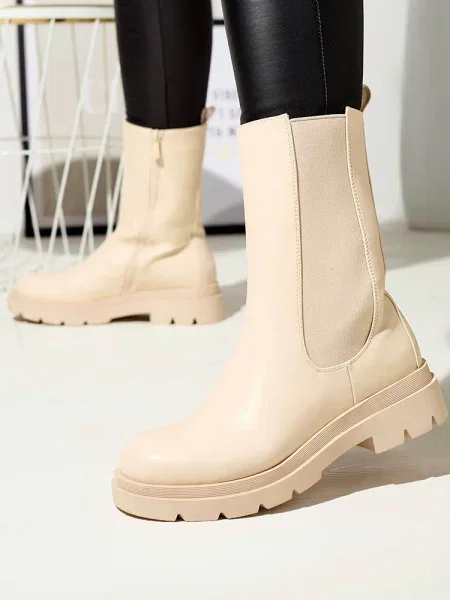 Škornji Resti brez pet bež