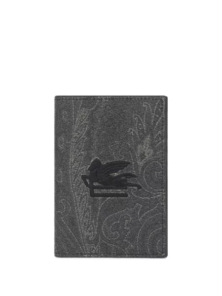 Geantă Etro cu broderie cu model paisley gri