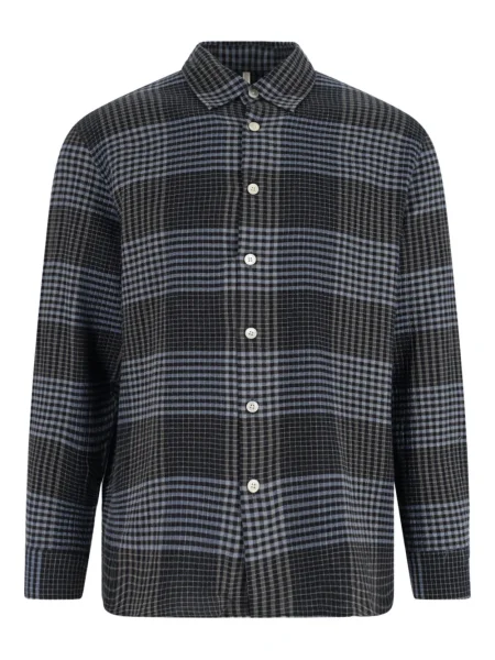 Kostkovaná dlouhá košile Sunflower černá