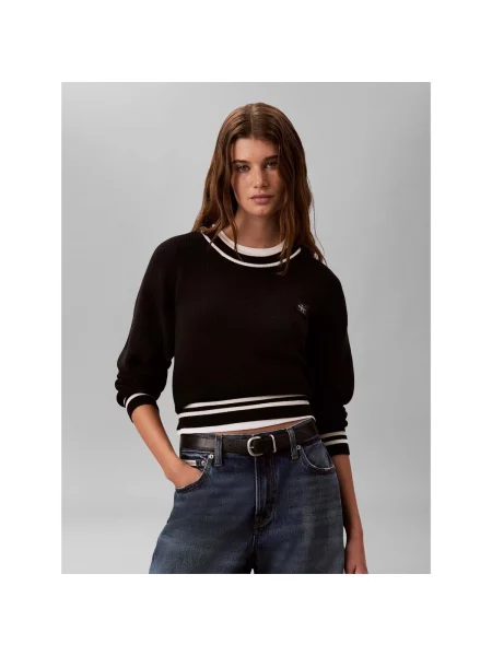 Mikina bez kapucne Calvin Klein Jeans čierna