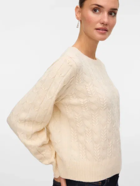 VERO MODA Pulóver elefántcsont