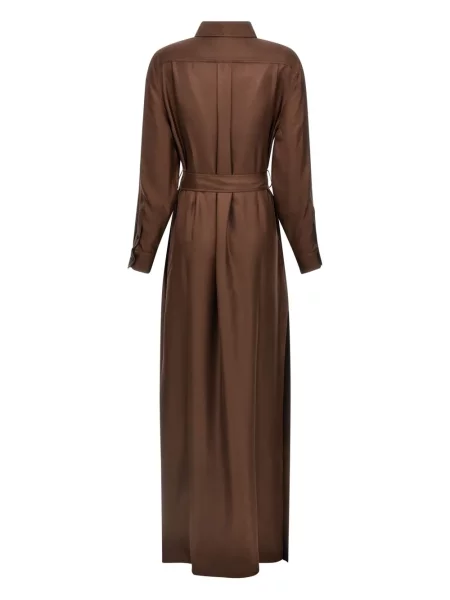 Rochie tip cămașă Tom Ford de costum maro