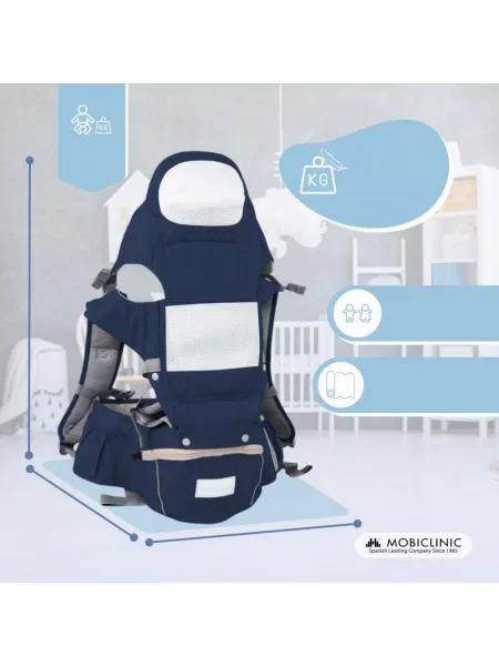 6 w 1 ergonomiczny oddychający plecak-nosidełko dla dziecka miesięcy niebieski