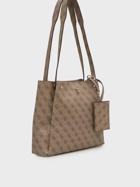 Сумка Guess з принтом бежева