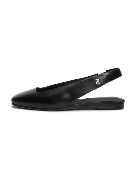 TOMMY HILFIGER Balerini cu curea glezna negru