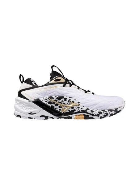 Mizuno Wave Stealth Neo 2 kézilabda cipő white/black/ge gold Wave Stealth Neo 2 fehér
