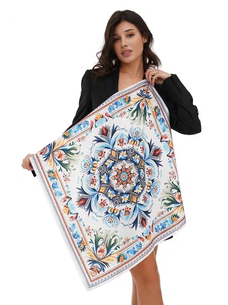 MyScarf Basic Хустка Шовк білий