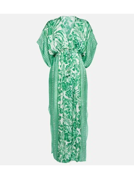 Rochie Poupette St Barth cu imagine verde