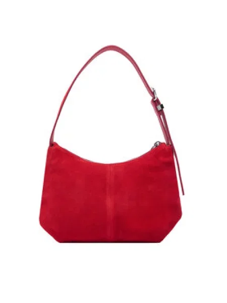 Tommy Jeans Ročna torba Tjw Slouchy Suede Shoulder Bag rdeča