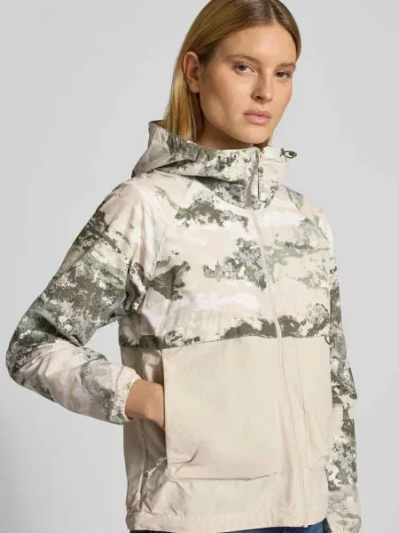 Kurtka przeciwwiatrowa Columbia Spire Valley Printed Windbreaker safari fieldaze print/dark stone beżowa