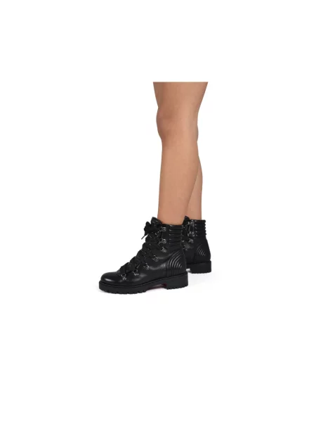Botki Christian Louboutin skórzane czarne