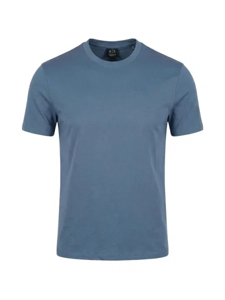 Armani Exchange basic majica kratkih rukava za muškarce od pamuka plava