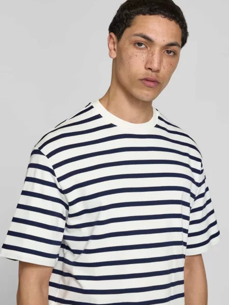 T-shirt z okrągłym dekoltem Filippa K granatowa