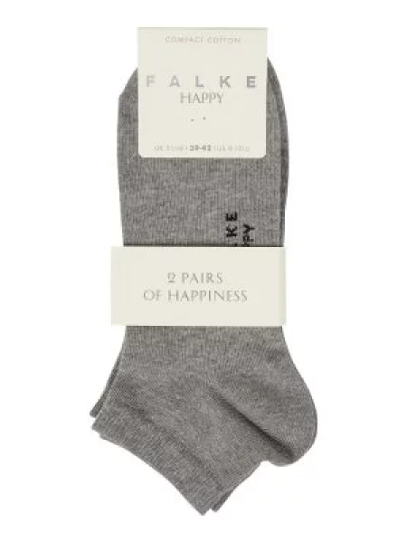 Skarpety z dodatkiem streczu model ‘Happy’ Falke szare