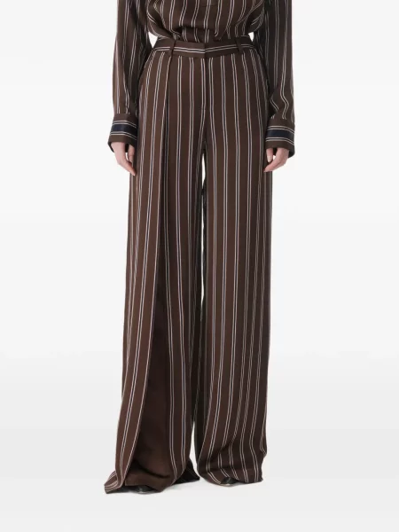 Pantaloni Jason Wu Collection cu dungi maro