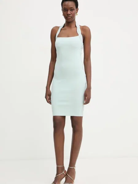 Marciano by Guess sukienka bodycon z wiskozą RANIA niebieska
