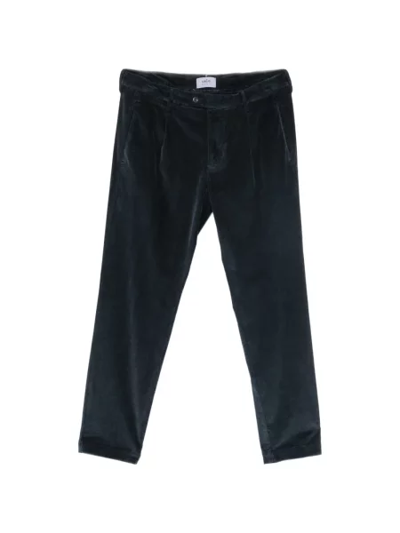 Pantaloni Vela Shop de catifea cord albastru