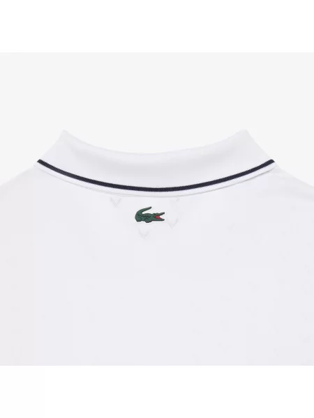 Lacoste Tenisowa Koszulka Polo Heritage Ultra Dry Ze Stretchem biały