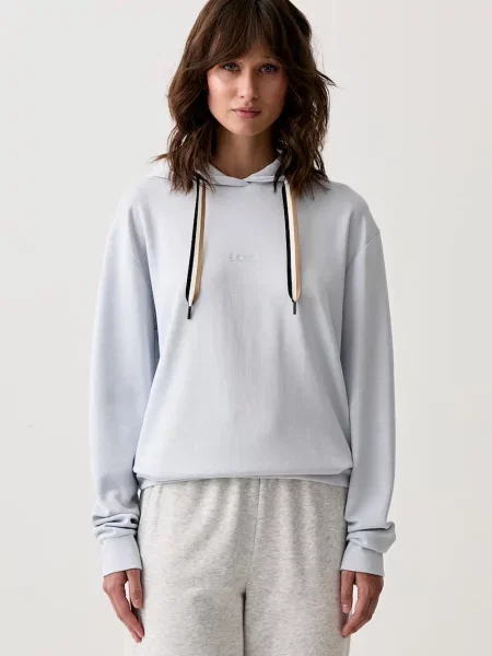 BOSS hanorac de loungewear pentru femei CP Stripe Hoodie albastru