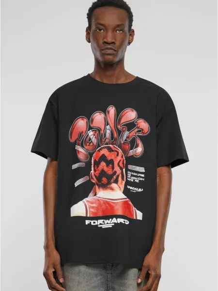 T-shirt o kroju oversized z nadrukiem z motywem i napisem Mister Tee czarna