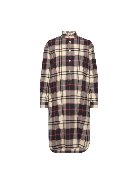 Sukienka koszulowa Ralph Lauren w kratkę brązowa
