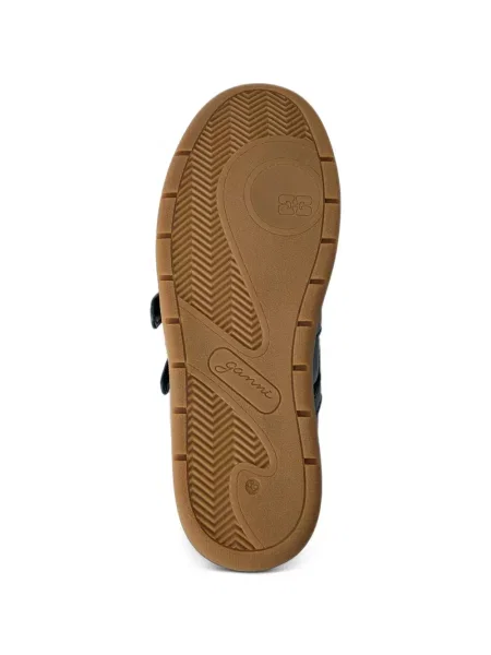 Sneakerși Ganni cu cataramă negru