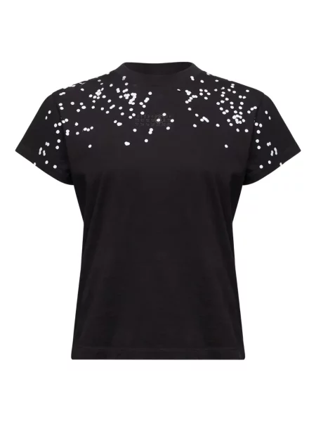 Tricou Mm6 Maison Margiela cu imagine scurt negru
