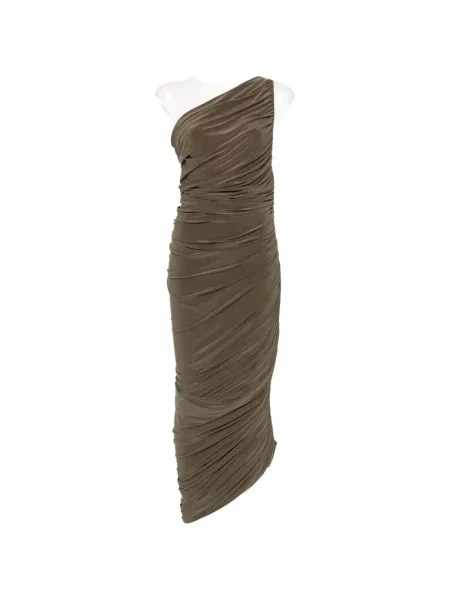 Rochie Norma Kamali cu volane verde