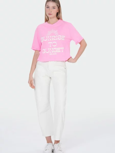 M.O.D MIRACLE OF DENIM Tricou neon roz
