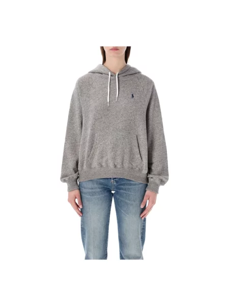 Bluza z kapturem Polo Ralph Lauren klasyczna szara