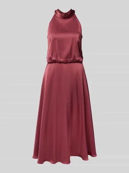 Sukienka koktajlowa z wiązaniem na szyi V By Vera Mont