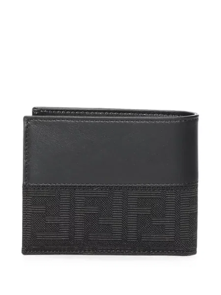 Kožená peněženka Fendi s autogramem černá