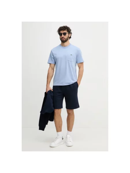 Spodenki sportowe Lacoste casual niebieskie