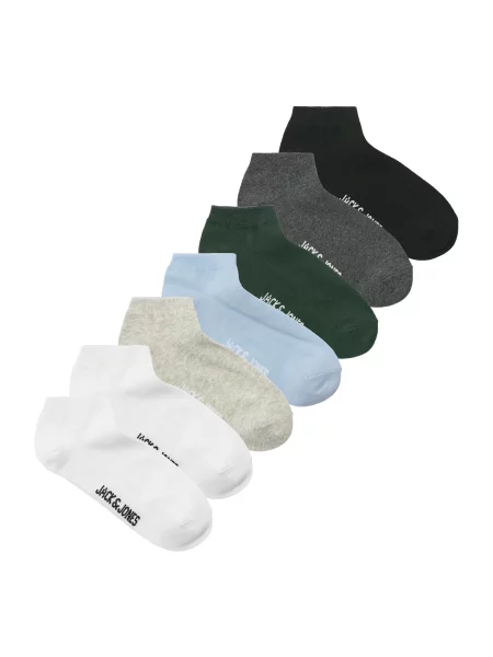 JACK & JONES Nogavice JACDELAN svetlo modra / temno siva / jelka / črna bela