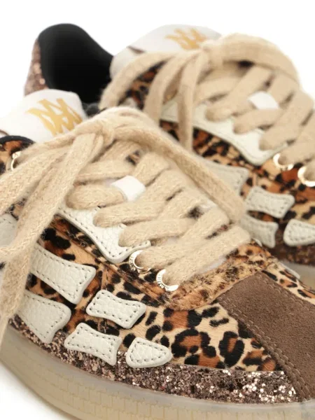 Sneakerși Amiri cu imagine cu model leopard maro