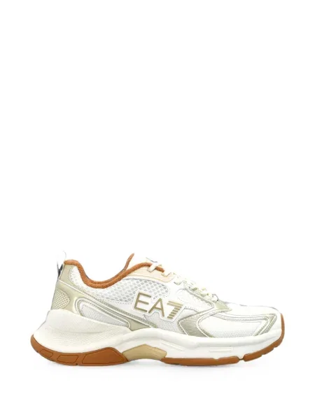 Sneakerși Ea7 Emporio Armani cu autograf alb